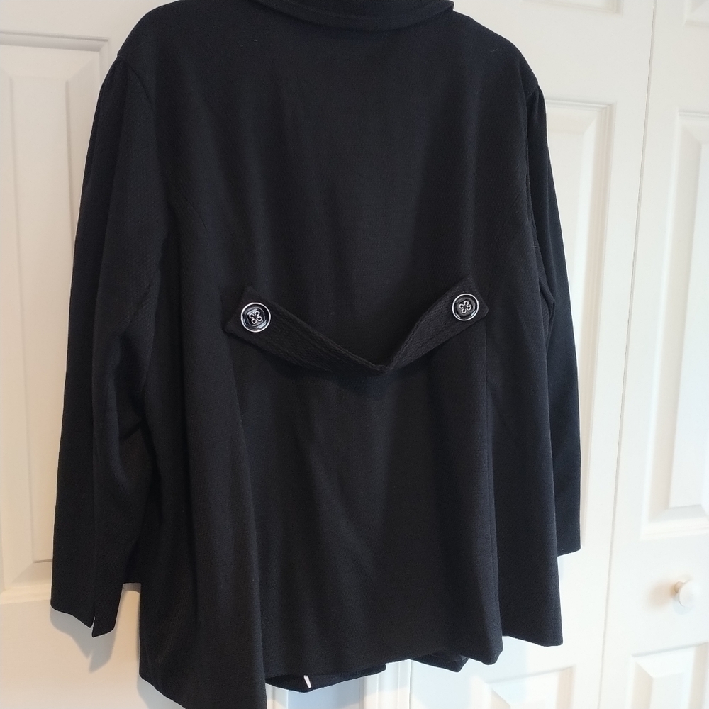 Dialogue QVC Black Woven Women's Blazer Jacket 2X - Picture 2 of 15
